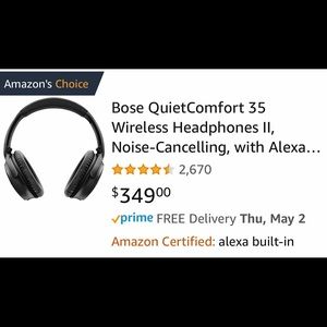 Bose* Quiet Comfort 35 Wireless Headphones II